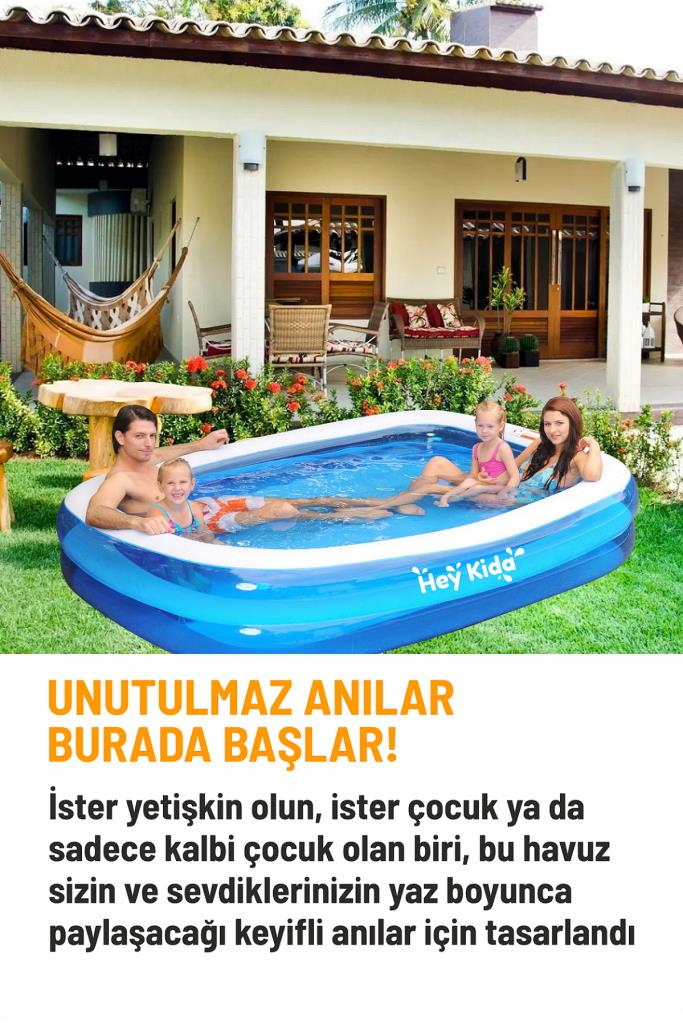 Heykida Büyük Boy Aile Havuzu ( 211x140x46)