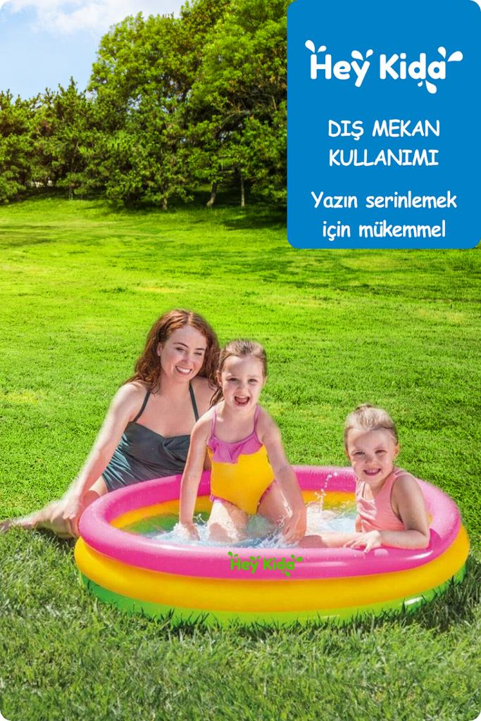 Heykida Şişme Tabanlı 3 Boğumlu Havuz 114x25 cm