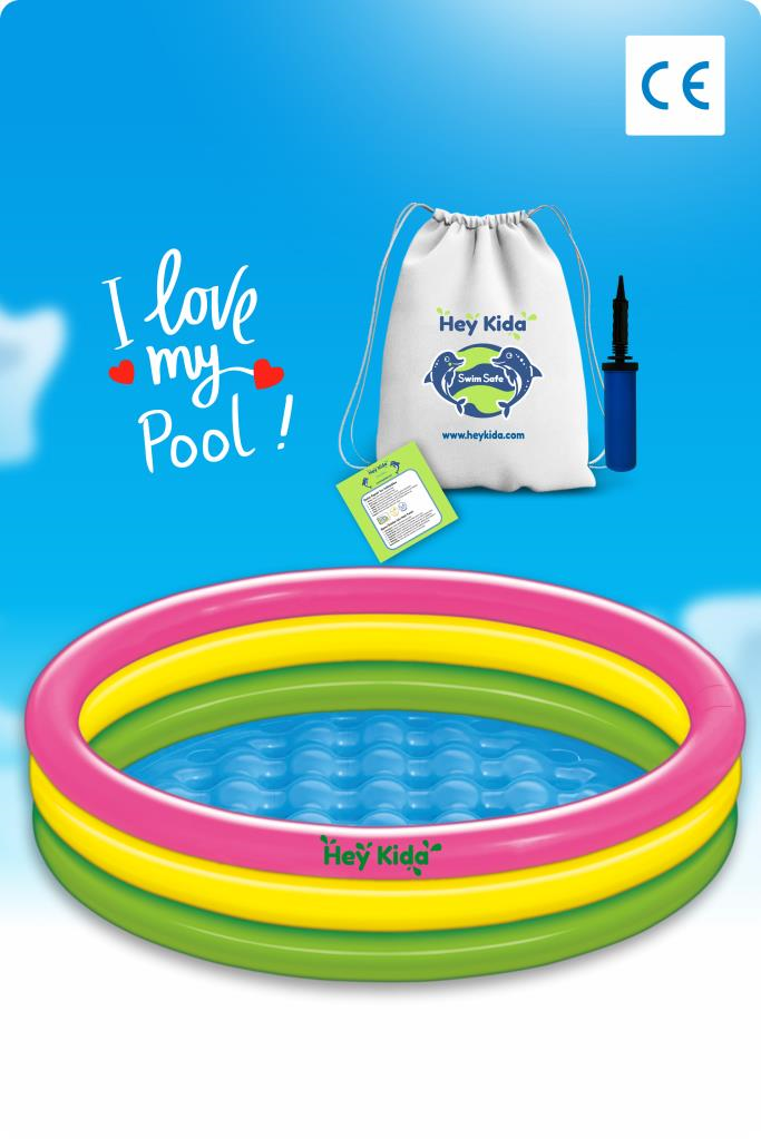 Heykida Şişme Tabanlı 3 Boğumlu Havuz 114x25 cm
