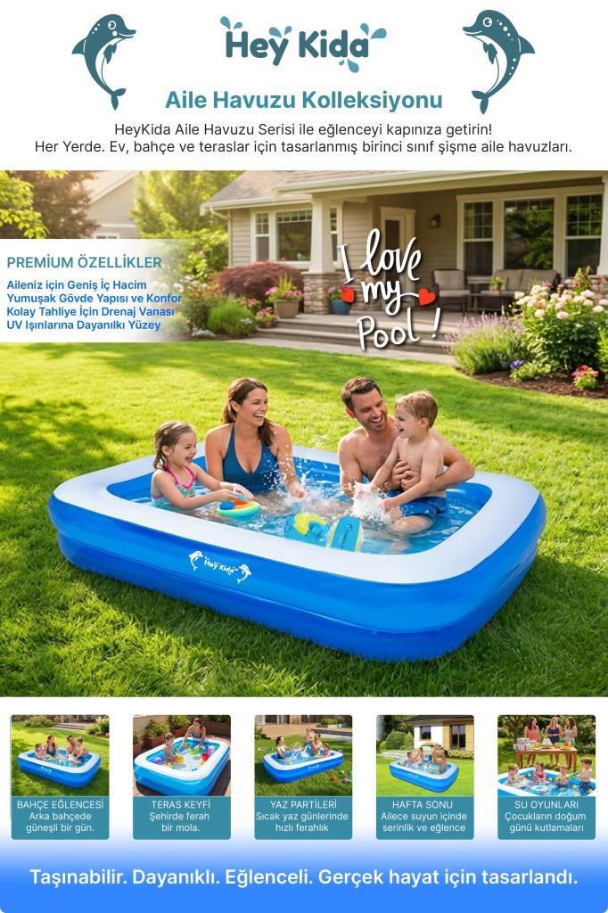 Heykida Swim Safe Dikdörtgen Havuz 305x183x50
