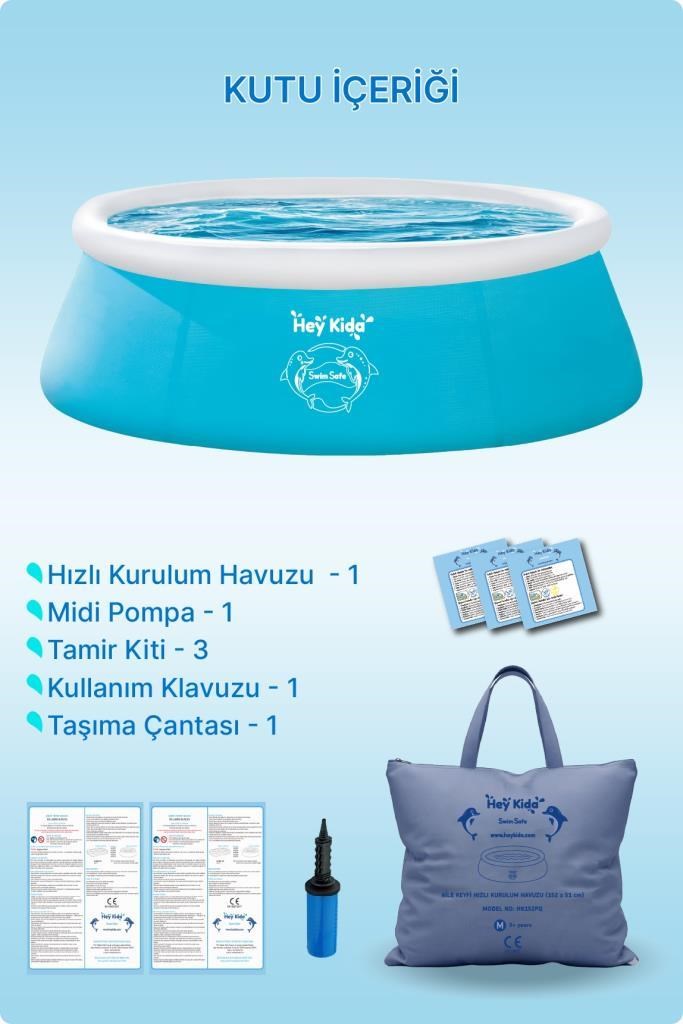 Heykida Swim Safe Hızlı Kurulum Havuzu 152x51cm