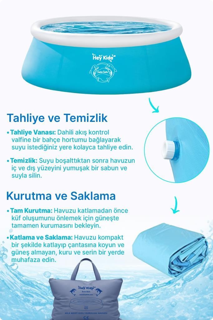 Heykida Swim Safe Hızlı Kurulum Havuzu 183x51cm