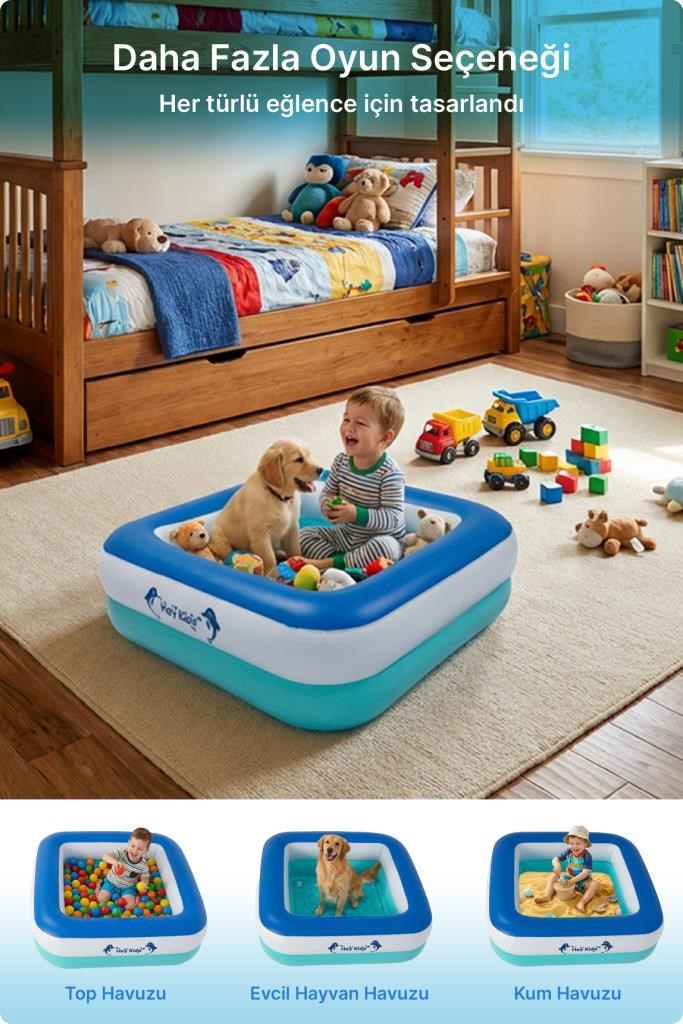 Heykida Swim Safe Kare Yüzme Havuzu 86x86x25cm