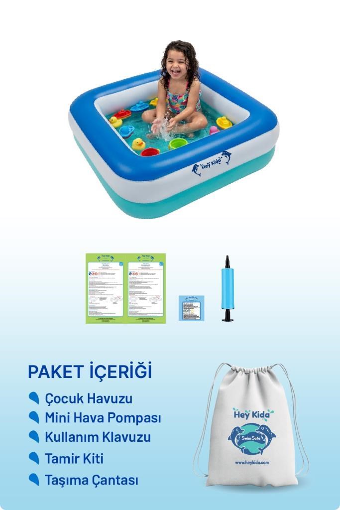 Heykida Swim Safe Kare Yüzme Havuzu 86x86x25cm