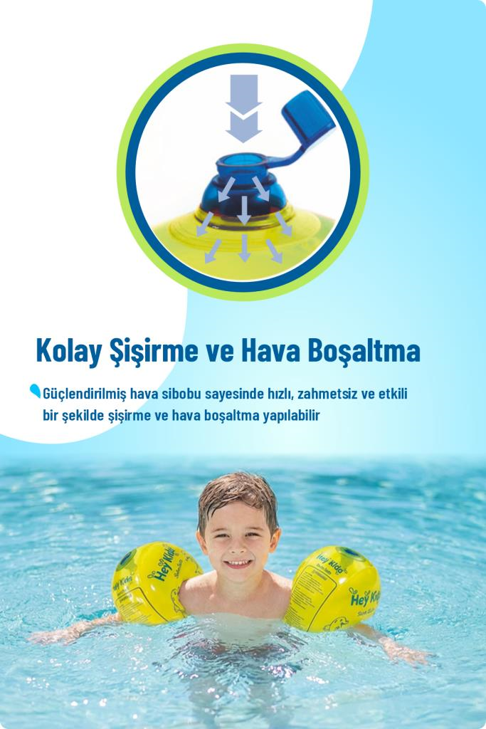Heykida Swim Safe Yüzme Yardımcısı Deniz Kolluğu 1-6 Yaş