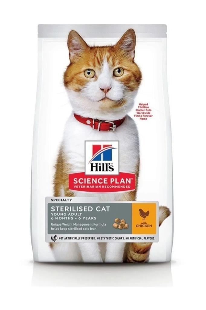 Hills Science Plan Kısırlaştırılmış Tavuk Etli Yetişkin Kedi Maması 10 Kg