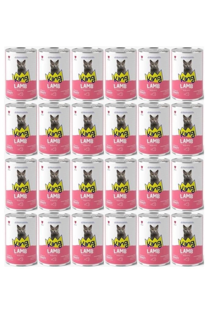 King KUZU ETLİ YETİŞKİN KEDİ KONSERVESİ 400 GR*24 Adet