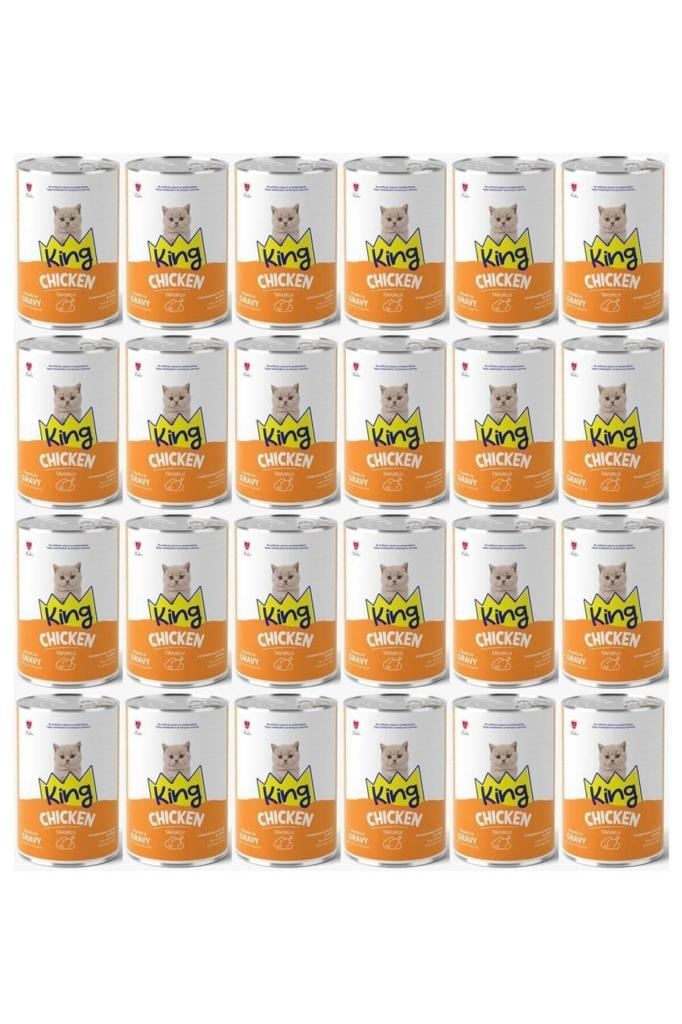 King Tavuk Etli Yavru Kedi Konservesi 400 gr*24 Adet