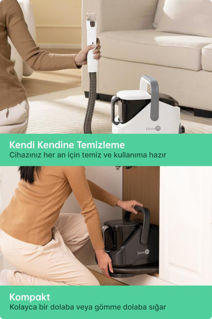 Livenzi JJB-737-II Koltuk Halı Yıkama Ve Leke Çıkartma Makinesi-Beyaz
