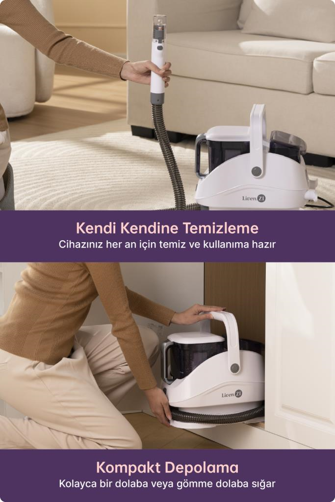Livenzi JJB-747-A Buharlı Koltuk Halı Yıkama Ve Leke Çıkartma Makinesi-Beyaz