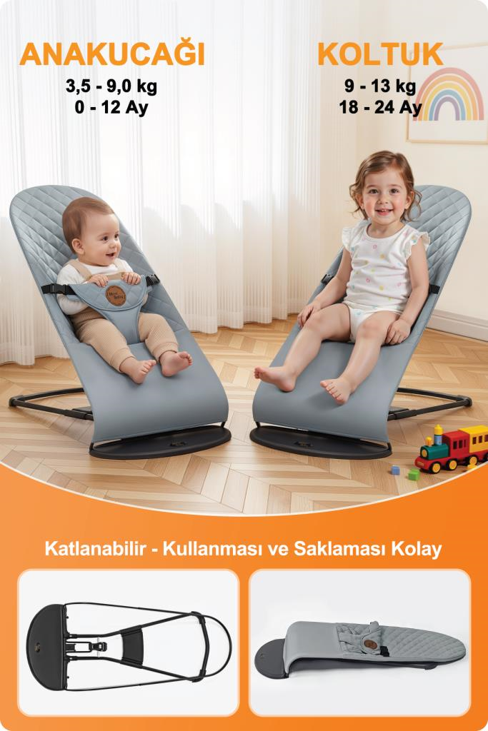 Livenzi Mobibaby Anakucağı Cotton Deluxe - Gri