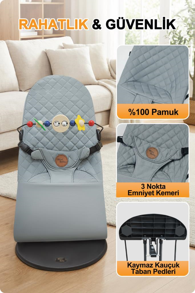 Livenzi Mobibaby Anakucağı Cotton Deluxe - Gri