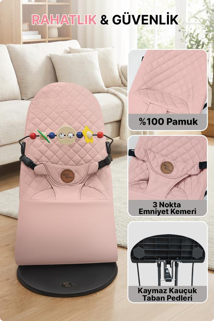 Livenzi Movibaby Anakucağı Cotton Deluxe - Pembe