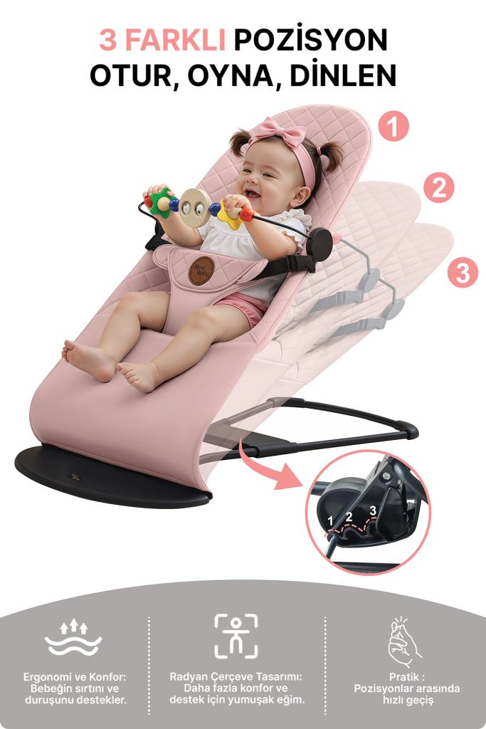 Livenzi Movibaby Anakucağı Cotton Deluxe - Pembe