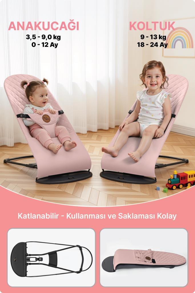 Livenzi Movibaby Anakucağı Cotton Deluxe - Pembe