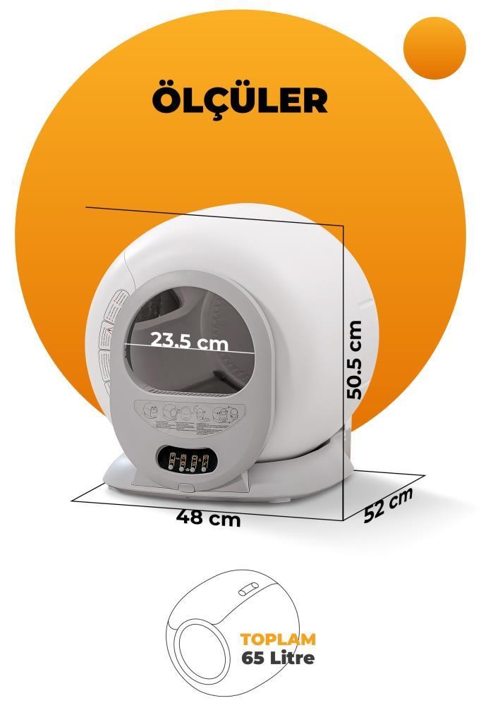 Livenzi Pet Akıllı Otomatik Kedi Tuvaleti | Wi-Fi Kontrollü & Otomatik Temizleme & Koku Önleyici & Uv Sterilizasyon