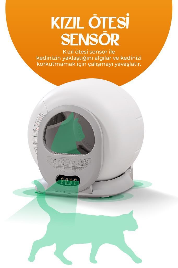 Livenzi Pet Akıllı Otomatik Kedi Tuvaleti | Wi-Fi Kontrollü & Otomatik Temizleme & Koku Önleyici & Uv Sterilizasyon