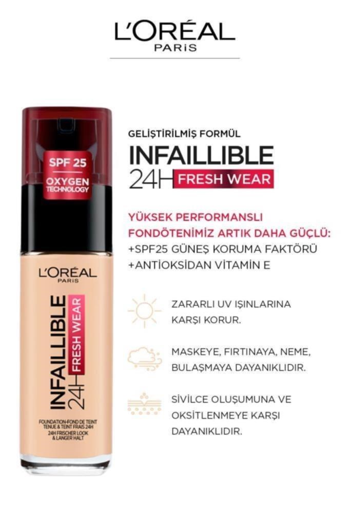 L'Oréal Paris Infaillible 24h Fondöten 125 Natural Rose