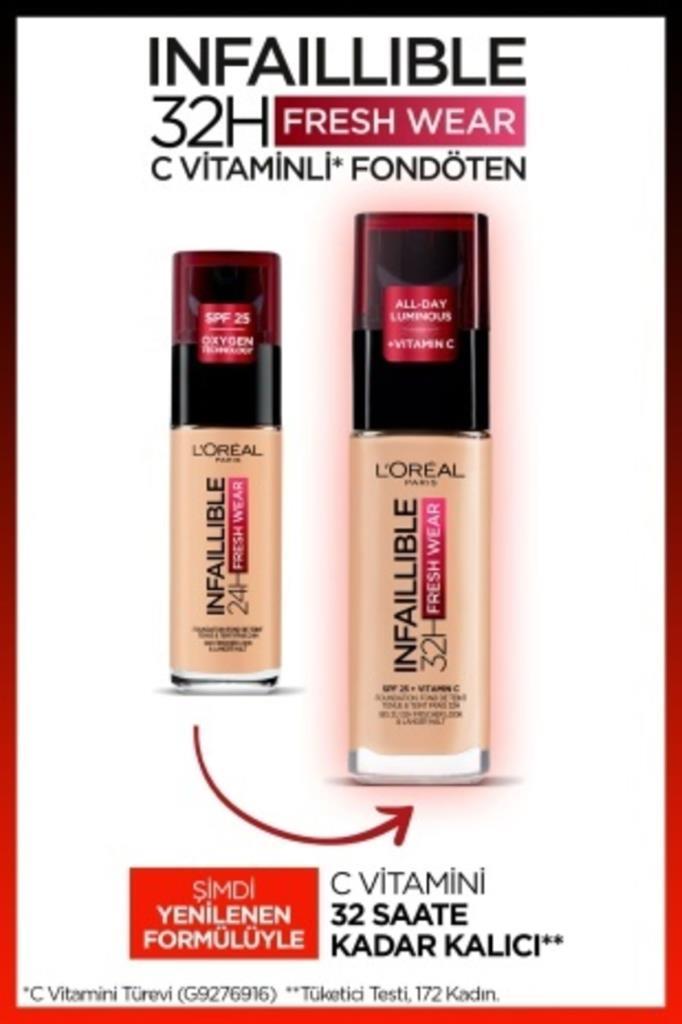 L'Oréal Paris Infaillible 32H Fresh Wear C Vitaminli Fondöten - 130 True Beige