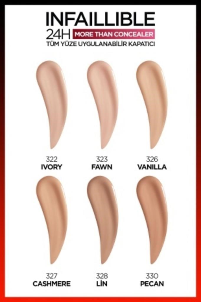 L'Oreal Paris Infaillible Tüm Yüze Uygulanabilir Kapatıcı 327 Cashmere