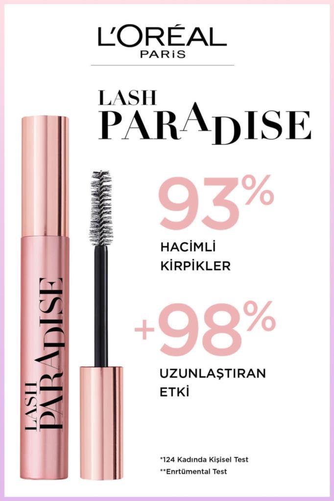 L'Oreal Paris Lash Paradise Intense Black Ekstra Siyah Maskara