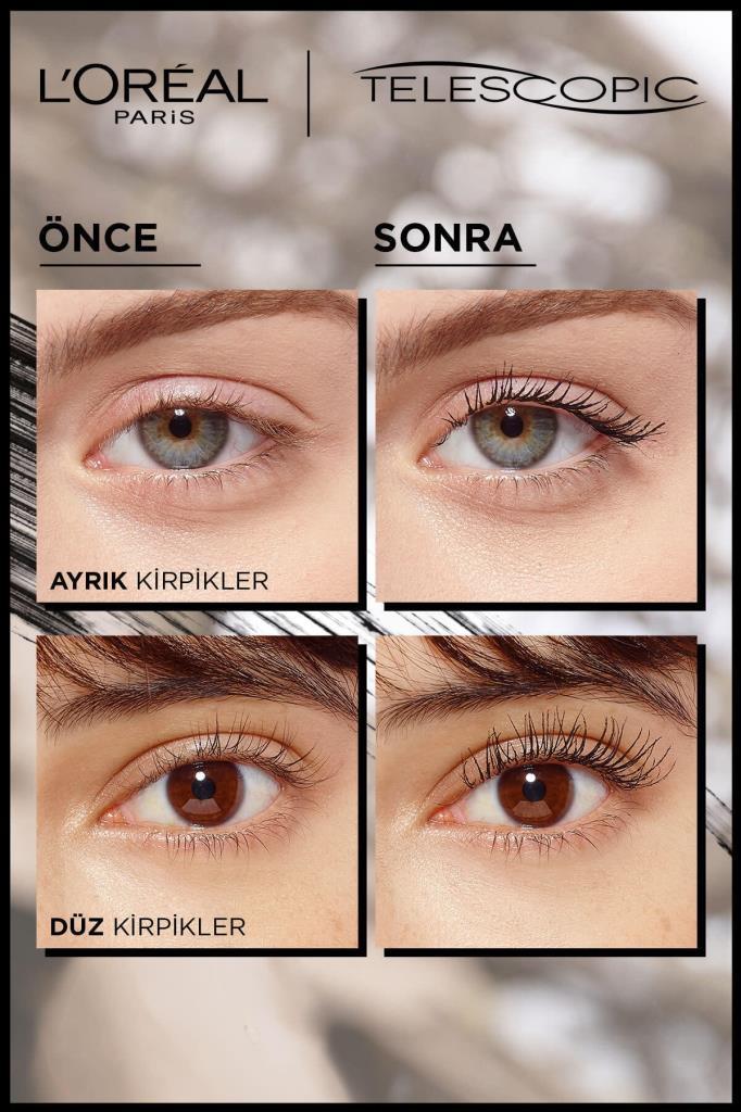L'Oreal Paris Telescopic Carbon Extra Black Maskara - Siyah