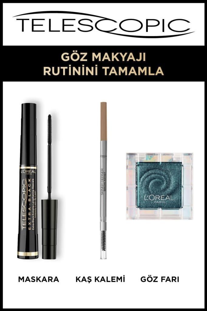 L'Oreal Paris Telescopic Carbon Extra Black Maskara - Siyah
