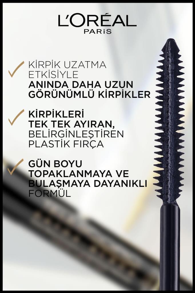 L'Oreal Paris Telescopic Carbon Extra Black Maskara - Siyah