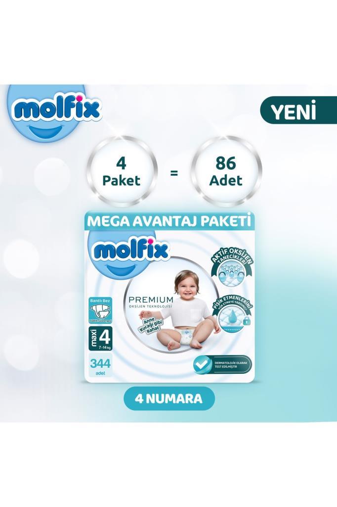 Molfix Premium Mega Avantaj Paketi 4 Beden 344 Adet