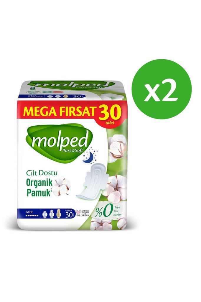 Molped Pure Soft Gece Avantajlı Mega Fırsat Paketi 30 Lu X 2 Adet