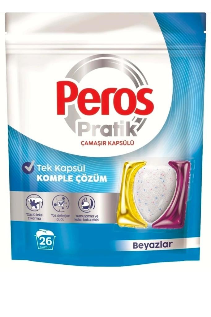 Peros Pratik Matik Tek kapsül komple çözüm Beyazlar ve Renkliler (26+26) 52 tablet
