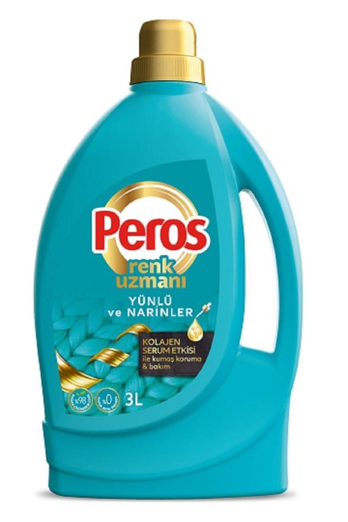 Peros Renk Uzmanı Yünlü ve Narinler Kolejan Serum Etkisi Ile Kumaş Koruma & Bakım 4 x 3 LT