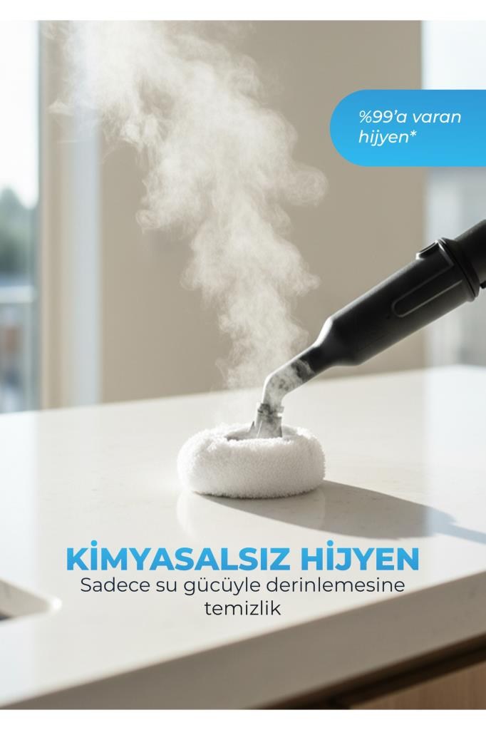 PiranTech CB-103A Güçlü Buharlı Temizlik Makinesi | Ev Tipi Kimyasalsız Hijyen