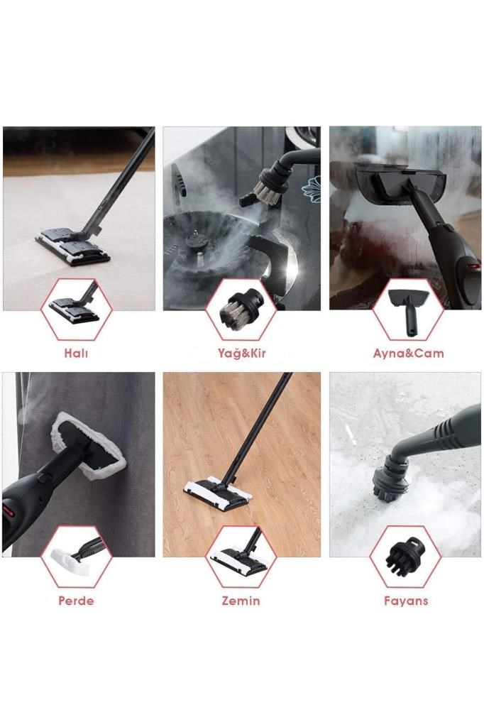 Pirantech CB-107C Çok Fonksiyonlu Buharlı Temizlik Makinası - Buharlı Temizleyici