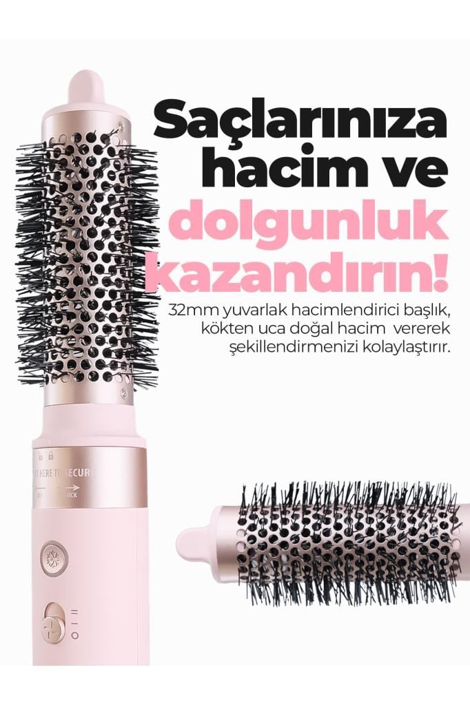 pirantech Ks-611 Airbreeze 6 Başlıklı Saç Şekillendirme Ve Kurutma Seti - Bukle, Hacim, Hızlı Kurutma