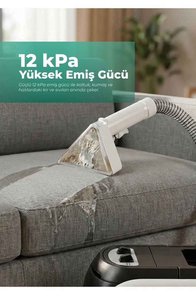 PiranTech KT-088 Koltuk ve Halı Yıkama Makinesi : Derinlemesine Leke Çıkarma Gücü 600W!