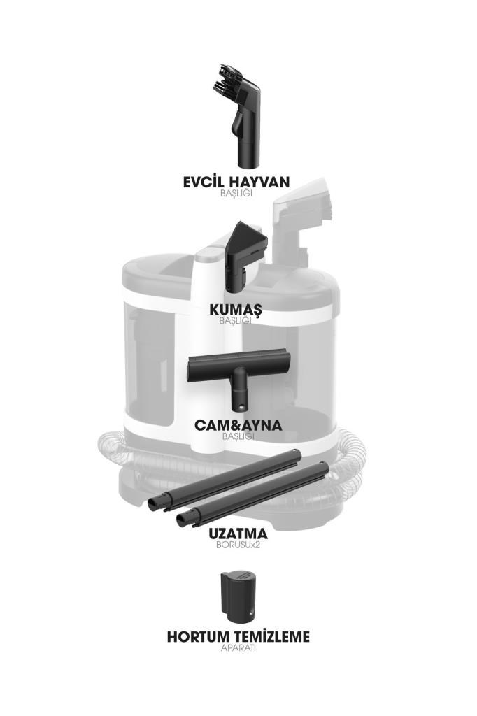 Pirantech V22C Koltuk ve Halı Yıkama Makinesi - Cam Temizleme Makinesi - Evcil Hayvan Temizleme Makinesi