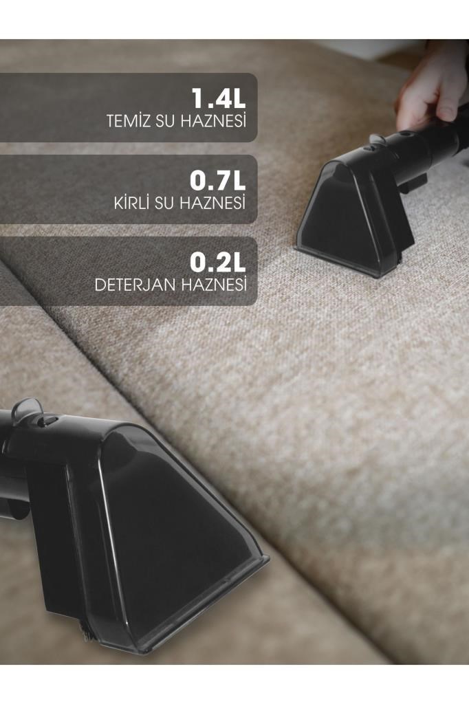 Pirantech V22C Koltuk ve Halı Yıkama Makinesi - Cam Temizleme Makinesi - Evcil Hayvan Temizleme Makinesi