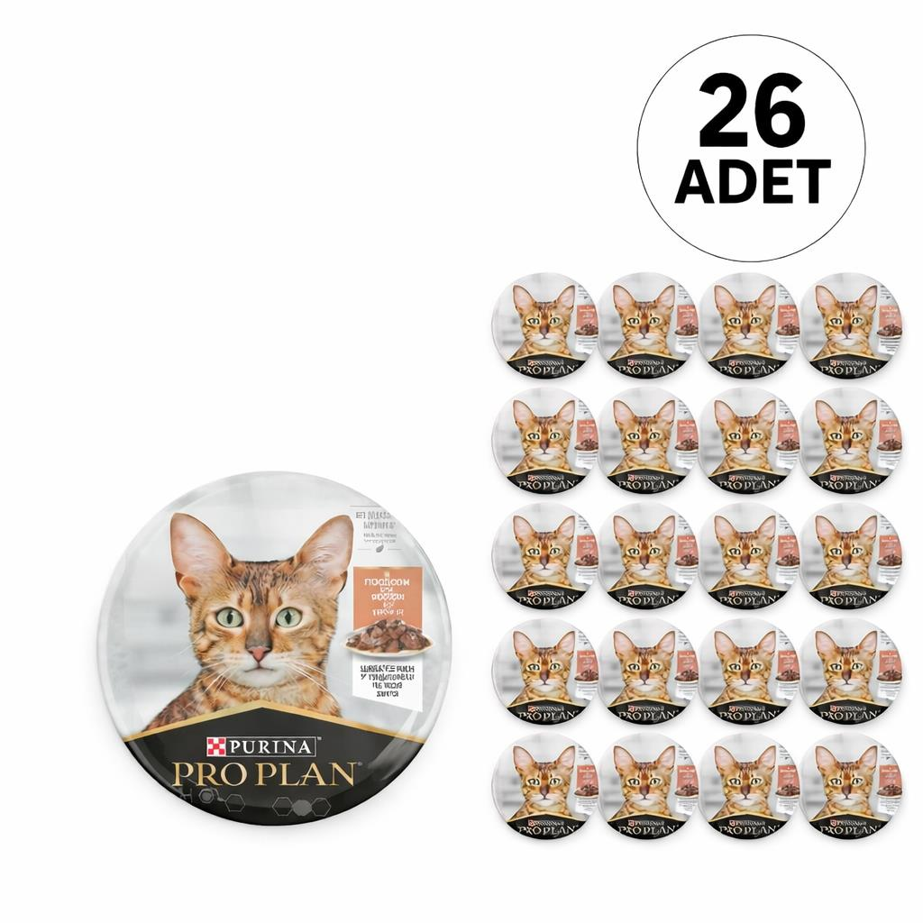 Pro Plan Pouch Indoor Somonlu Yaş Kedi Maması 26x 85 gr