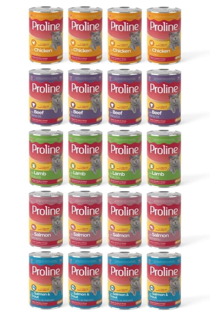 Proline Karışık Konserve Kedi Maması 400 Gr X 20 Adet