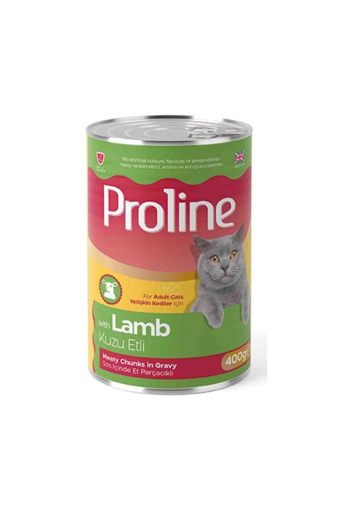 PROLINE Kuzu Etli Sos Içinde Gravy Yetişkin Kedi Konservesi 400 gr