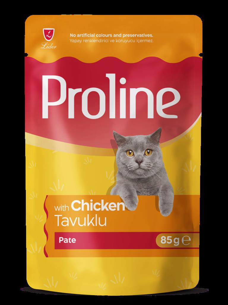 Proline Pouch Tavuklu Yaş Kedi Maması 12 x 85 gr