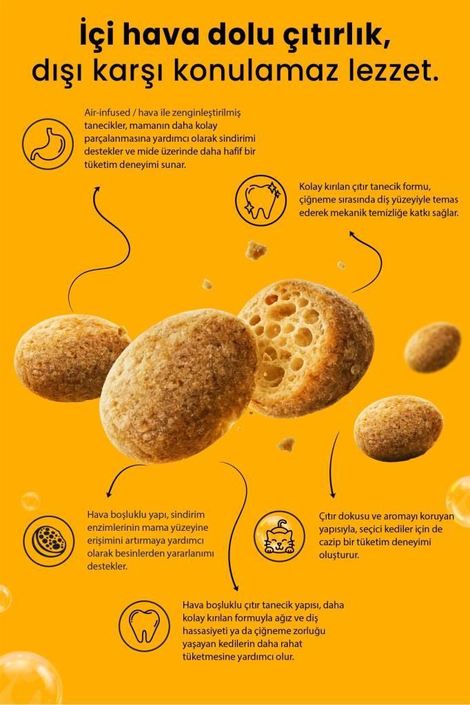 REFLEX CRUNCHY BUBBLES TAVUKLU YETISKIN KEDI MAMASI 10 KG