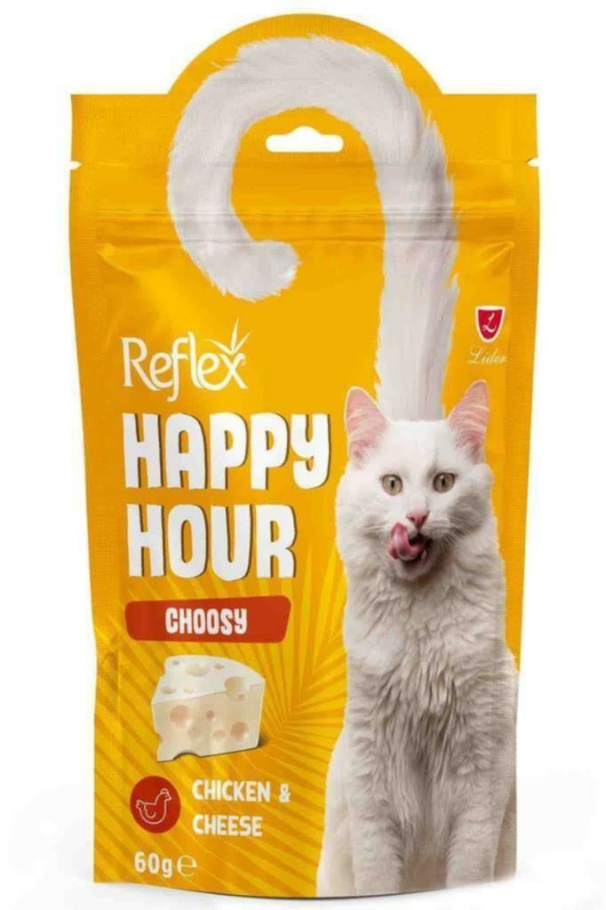 Reflex Happy Hour Choosy Tavuklu Ve Peynirli Kedi Ödül Maması 60gr - 5 Adet