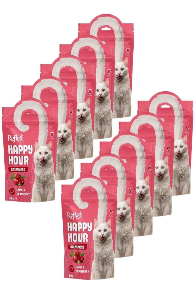 Reflex Happy Hour Sakinleşmeyi Destekleyici Kedi Ödül Maması 10 x 60gr