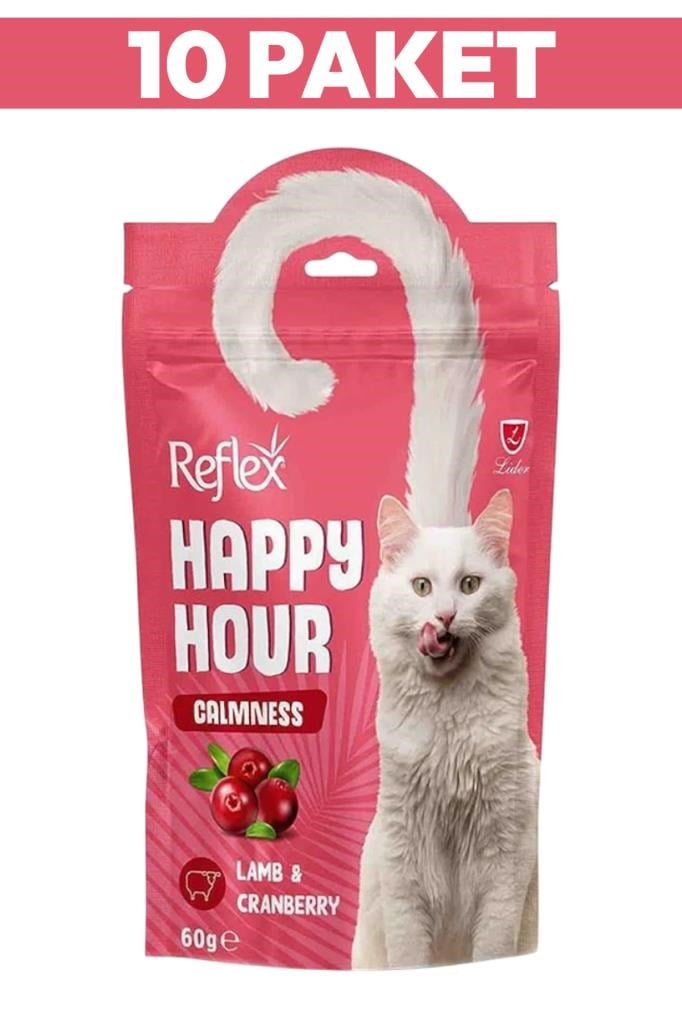 Reflex Happy Hour Sakinleşmeyi Destekleyici Kedi Ödül Maması 10 x 60gr