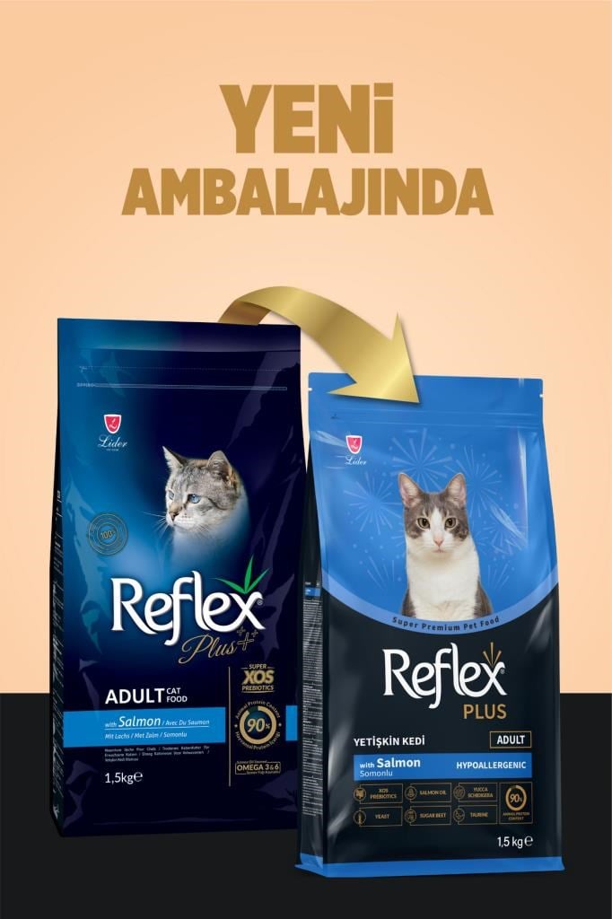 Reflex Hipoalerjenik Somonlu Yetişkin Kedi Maması 1,5 kg