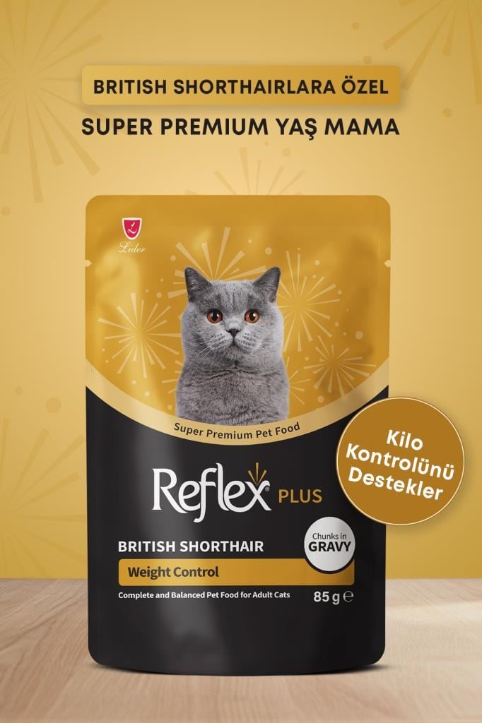 Reflex Plus Britsh Shorthair Yetişkin Kedi Konservesi 85gr