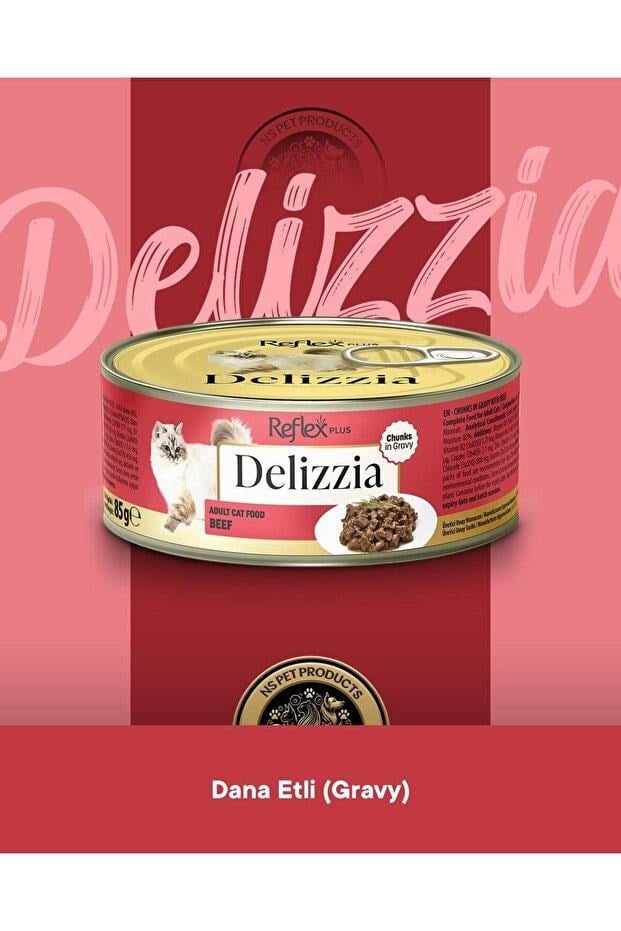 Reflex Plus Delizzia Tavuklu Pate & Dana Etli Gravy Yetişkin Kedi Maması Seti 2x85 gram