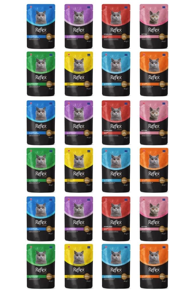 Reflex Plus Jöle İçinde Somonlu ve Ton Balıklı Yetişkin Kedi Konservesi 85gr